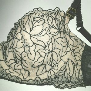 Pretty Black Lace overlay Demi-bra